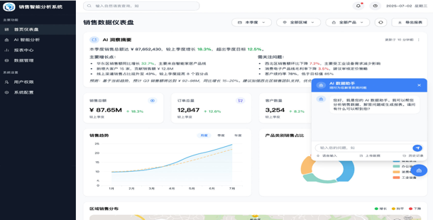AI 报表统计系统